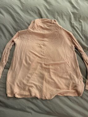 We The Free Blush Ribbed Cowl Neck Sweater